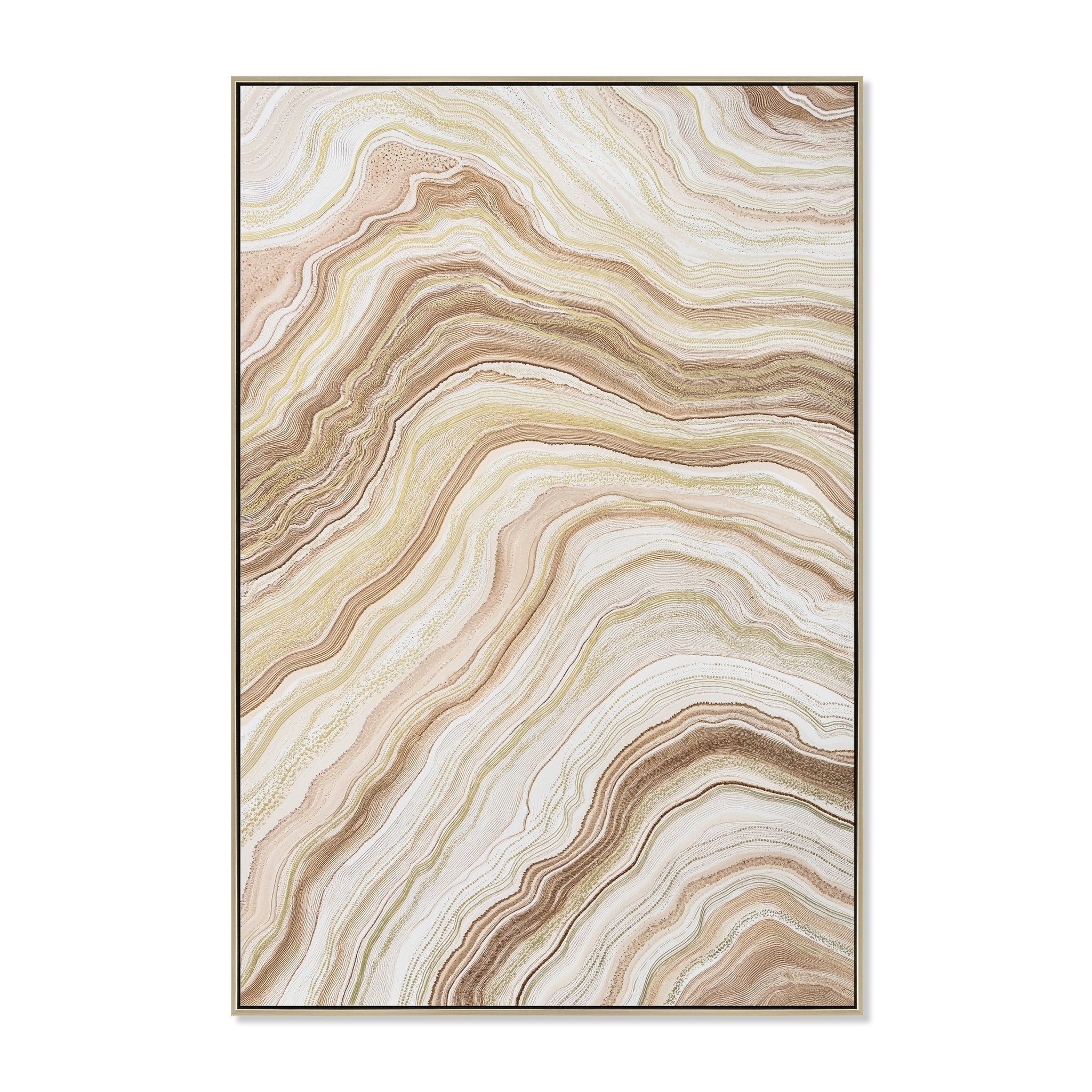 Alabaster Veins 80 x 120cm Framed Canvas - Natural