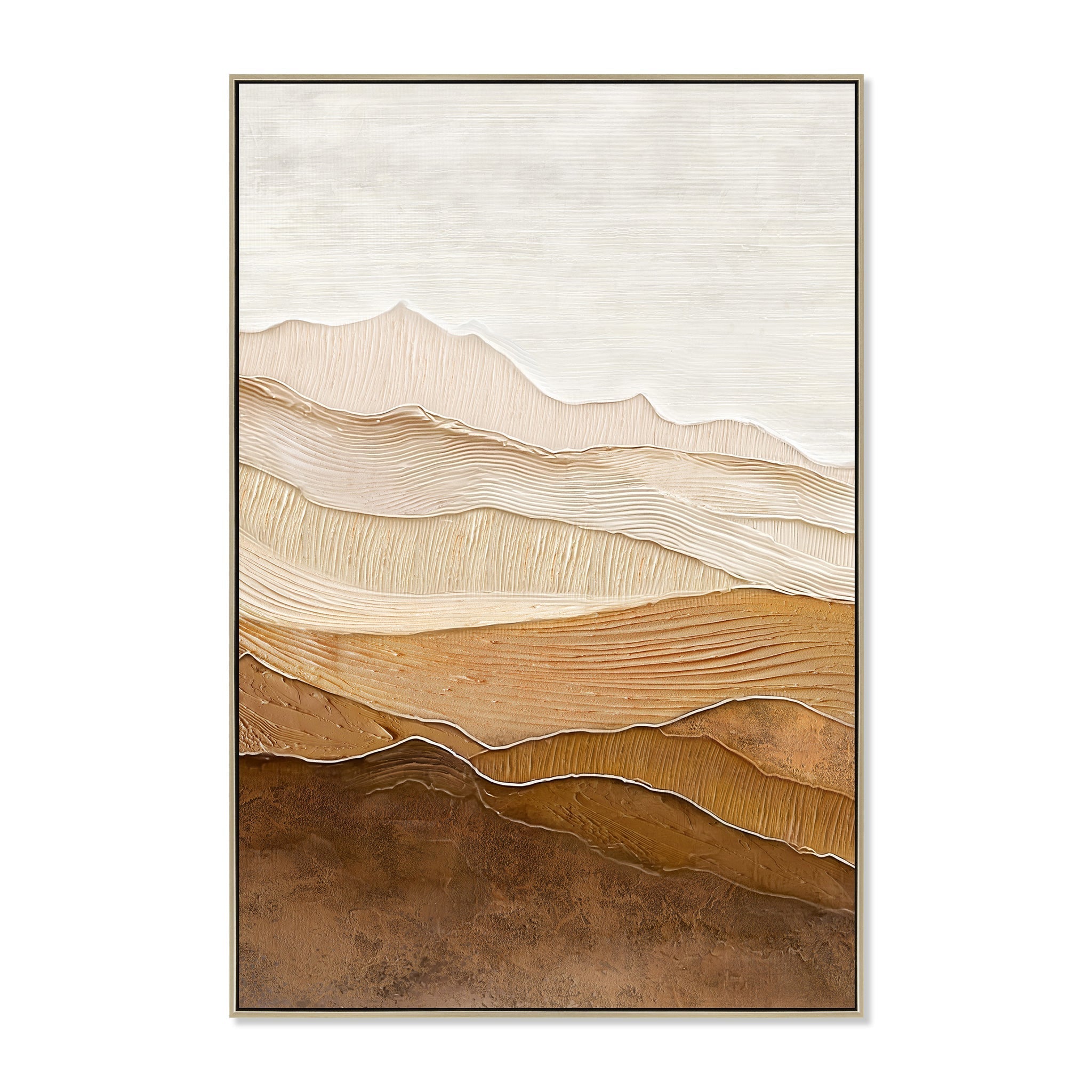 Amber Ascend 80 x 120cm Framed Canvas - Natural