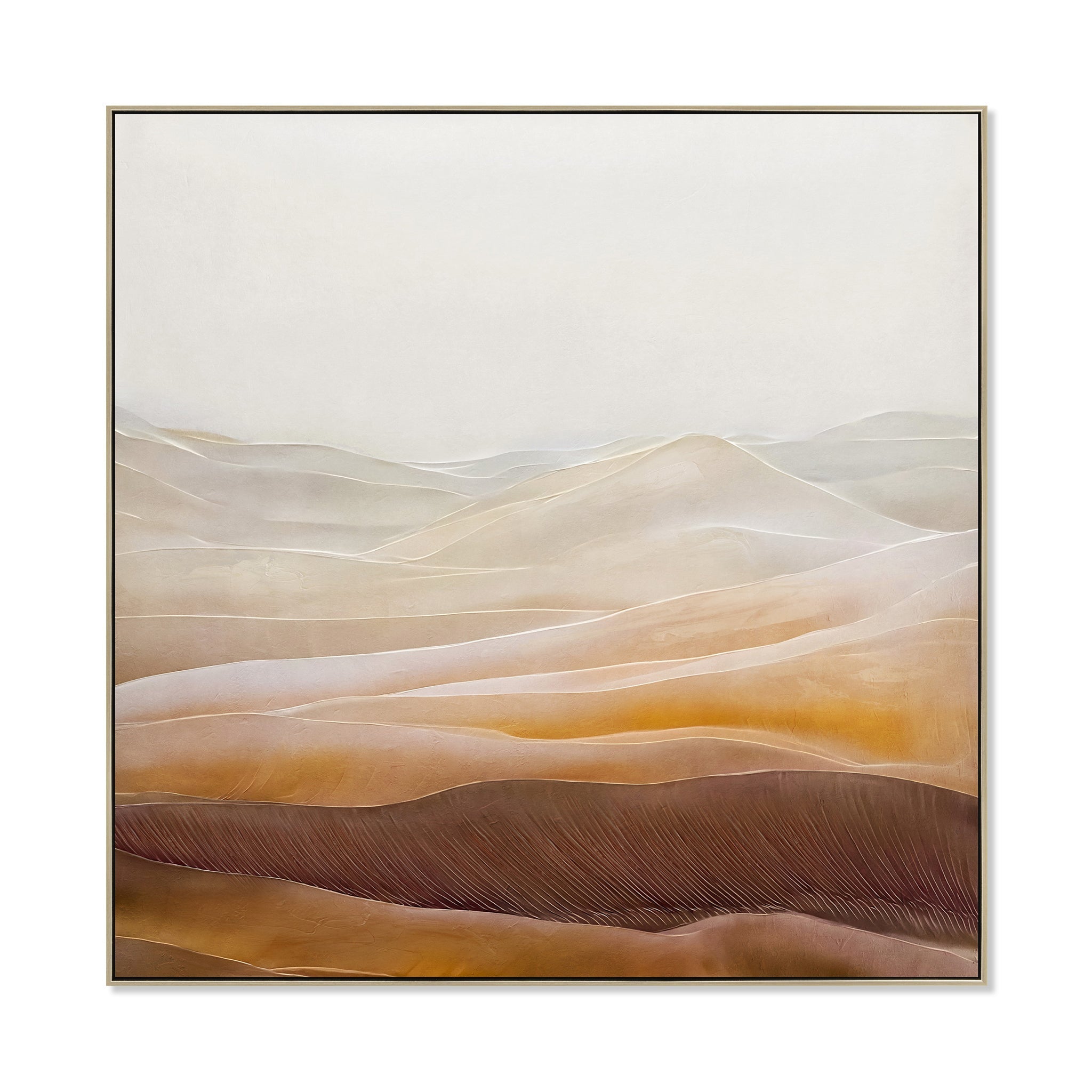 Amber Dunes 100 x 100cm Framed Canvas - Natural