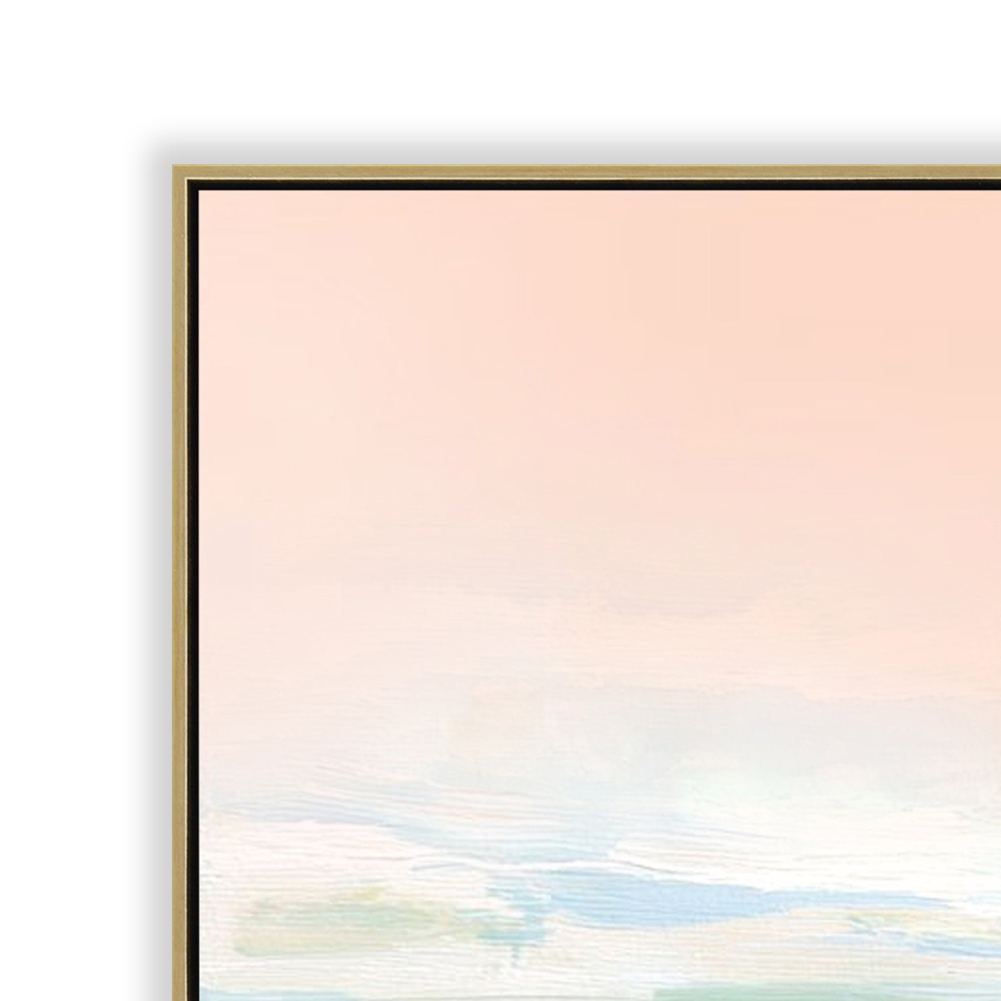 Aurora di Mare 100 x 100cm Framed Canvas - Light Natural