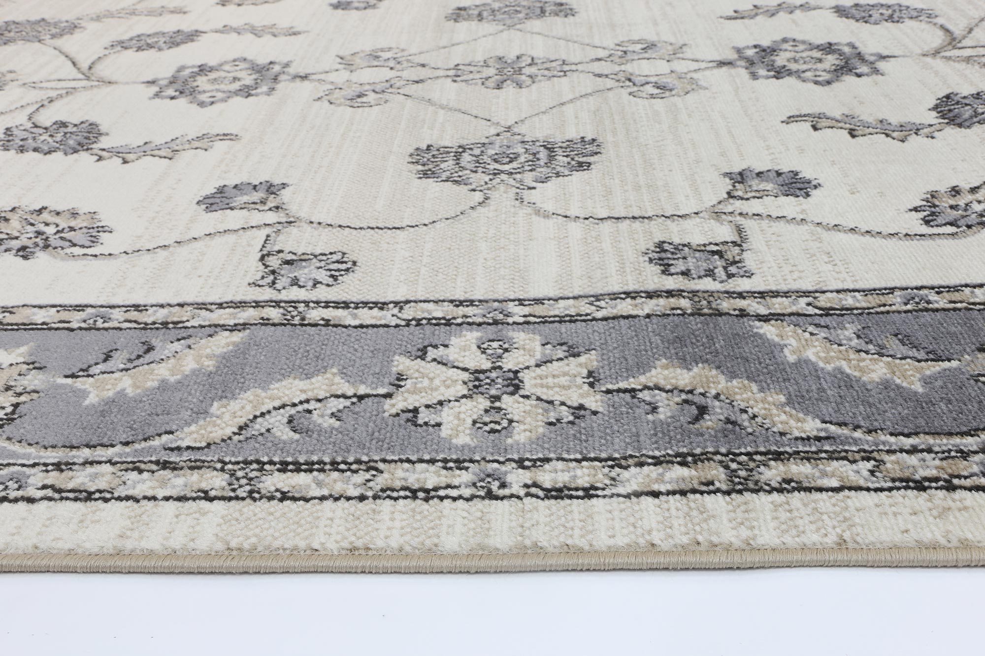 Arya Cream Grey Oriental Rug 160x220cm