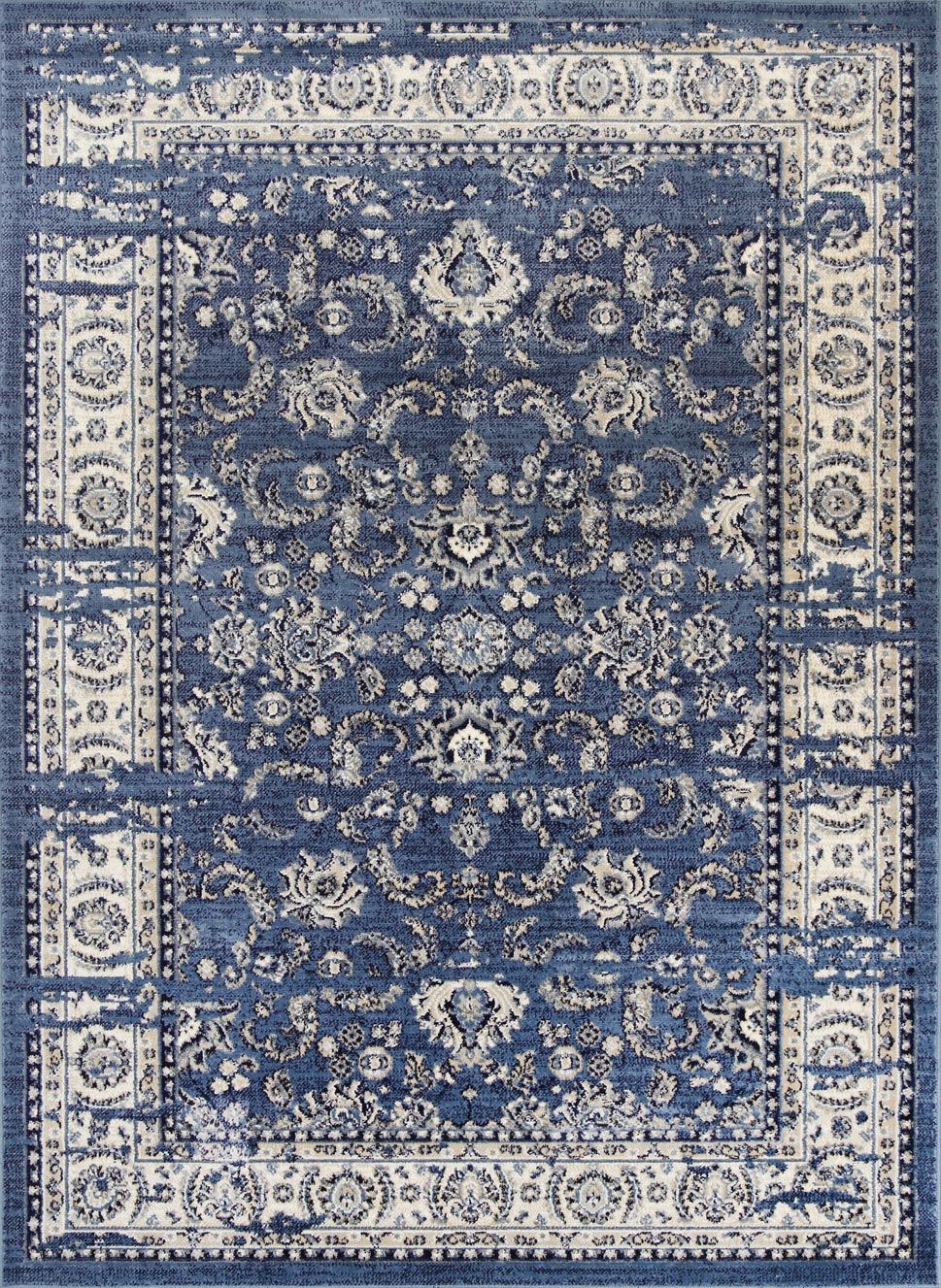 Arya Distressed Navy Blue Rug 160x220cm