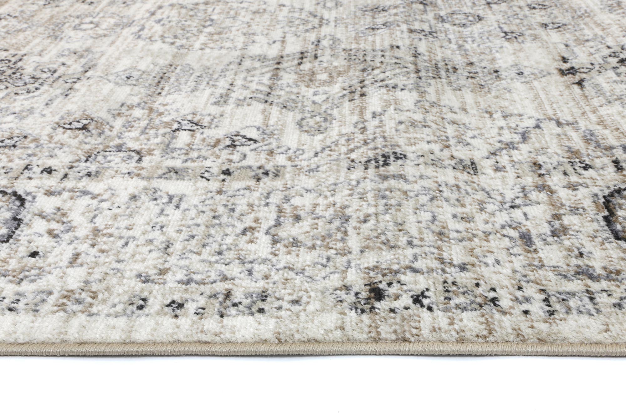 Arya Cream Grey Contemporary Rug 160x220cm
