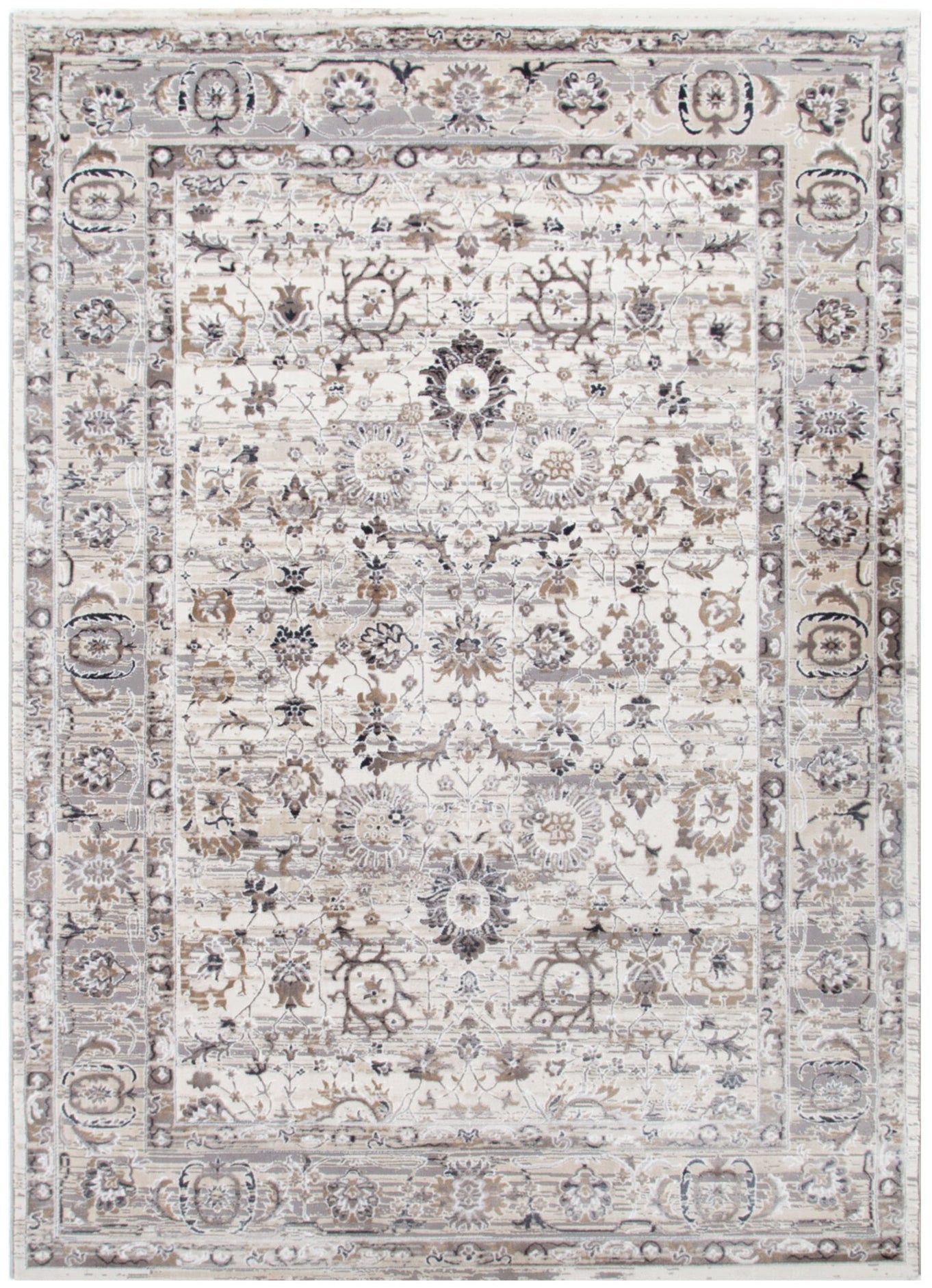 Atreo Distressed Transitional Beige Grey Rug