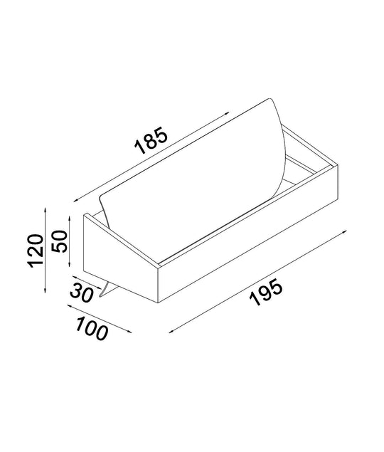 Wall Int City S/M 6W Rect Up/Dn White Dim Tri 3K/4K/5.7K 754 Lm