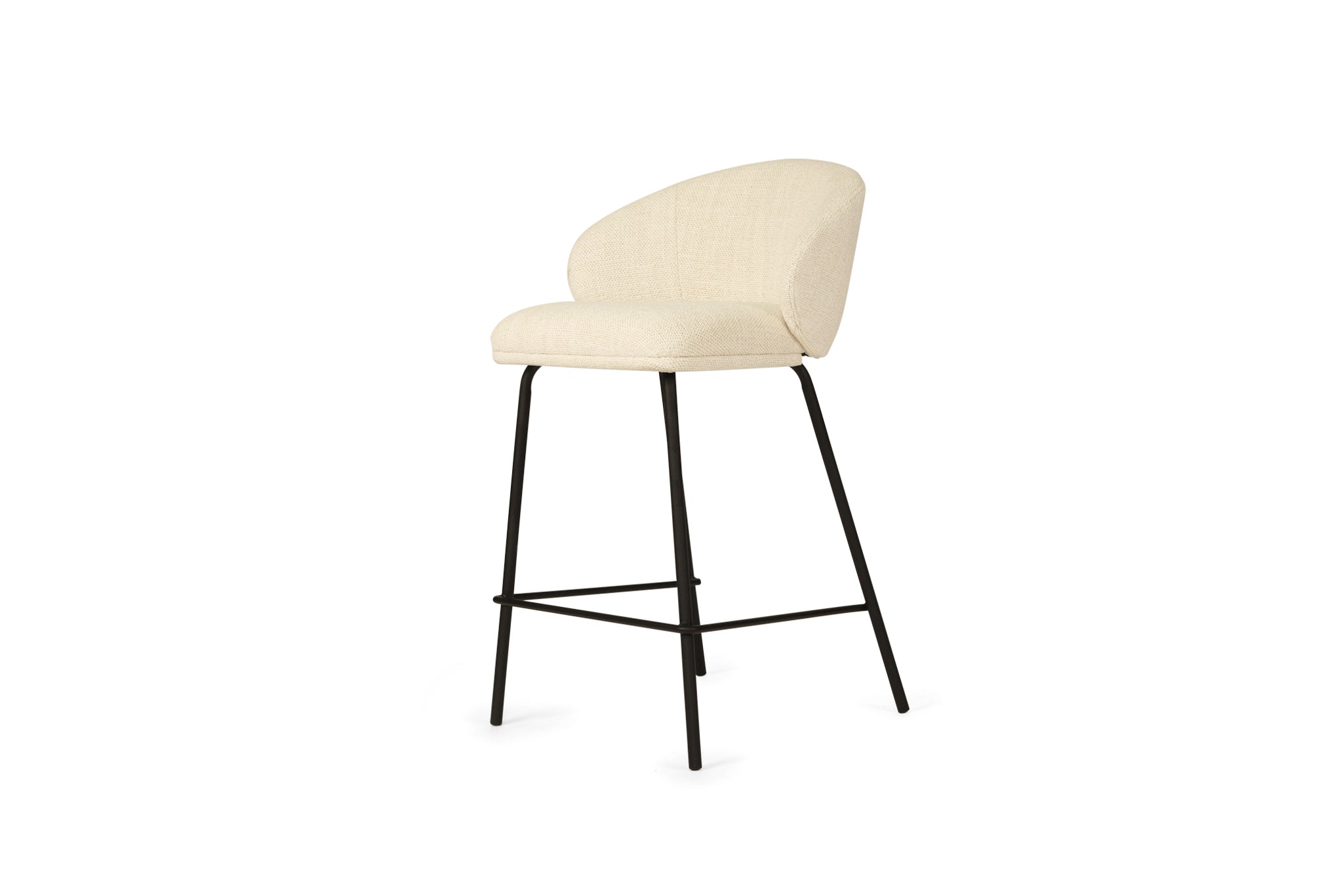 Anders Counter Stool - Natural with Black Legs