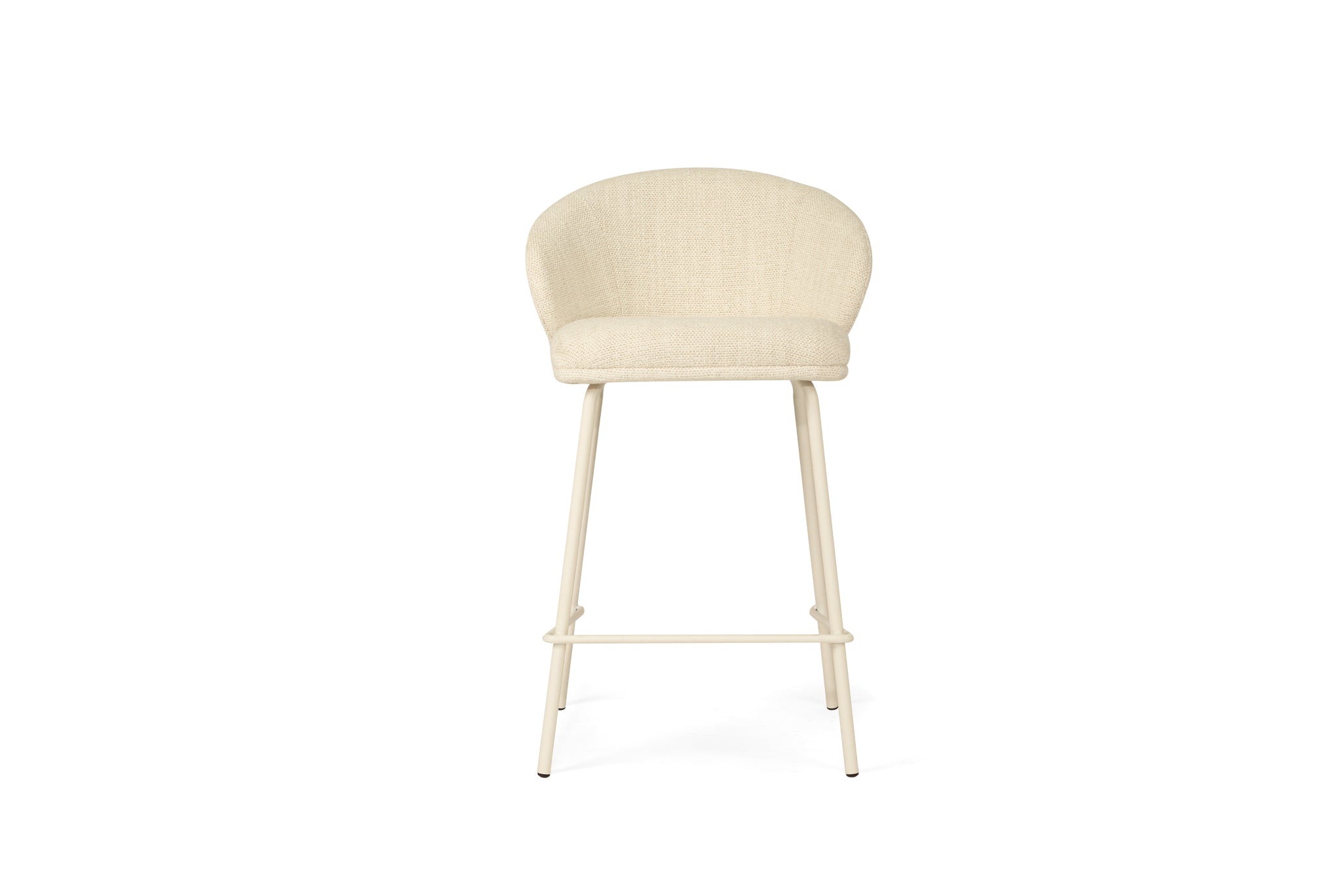 Anders Counter Stool - Natural with White Legs