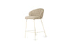Anders Counter Stool - Pebble with White Legs