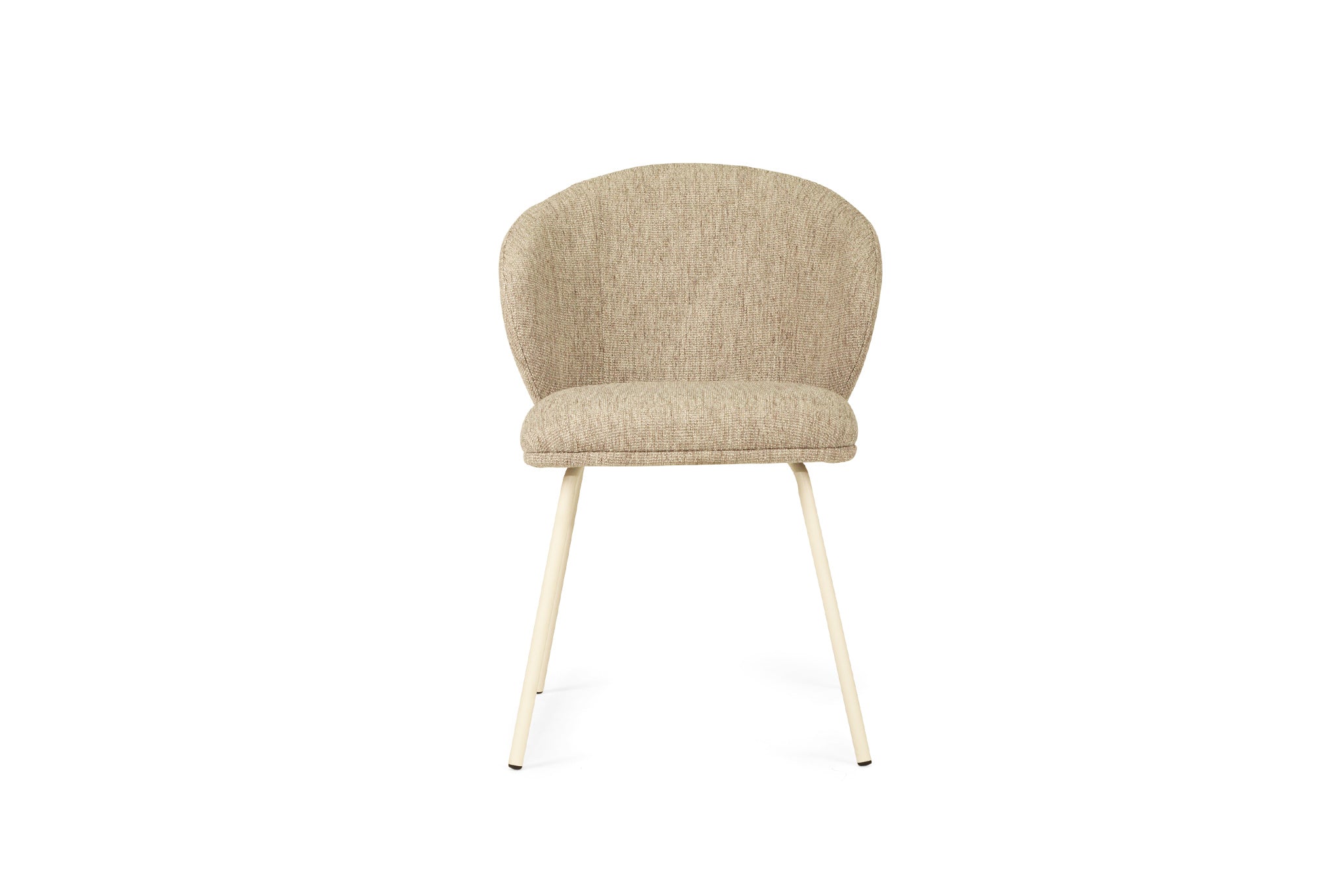 Anders Dining Chair - Pebble with White Legs