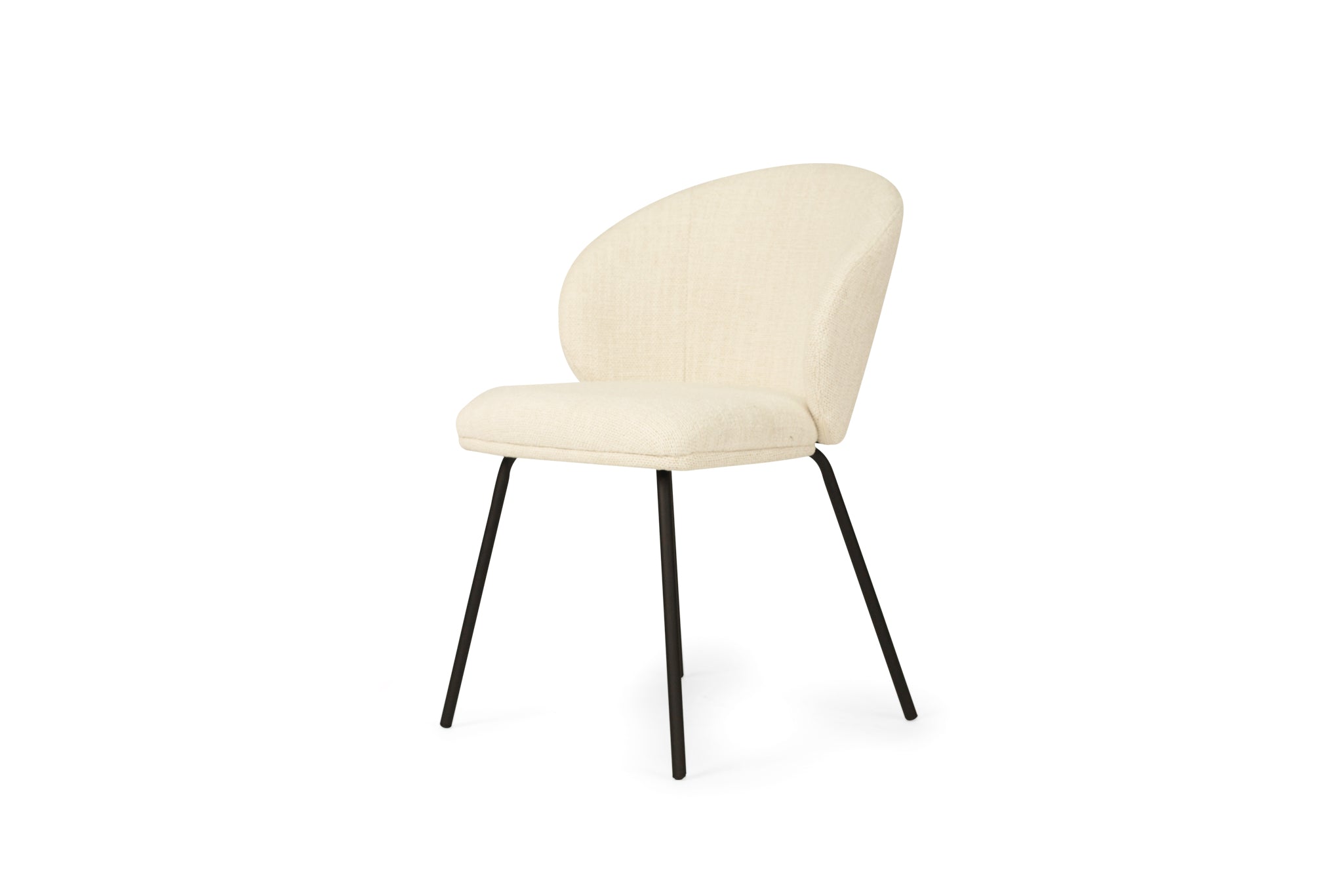 Anders Dining Chair - Natural with Black Legs