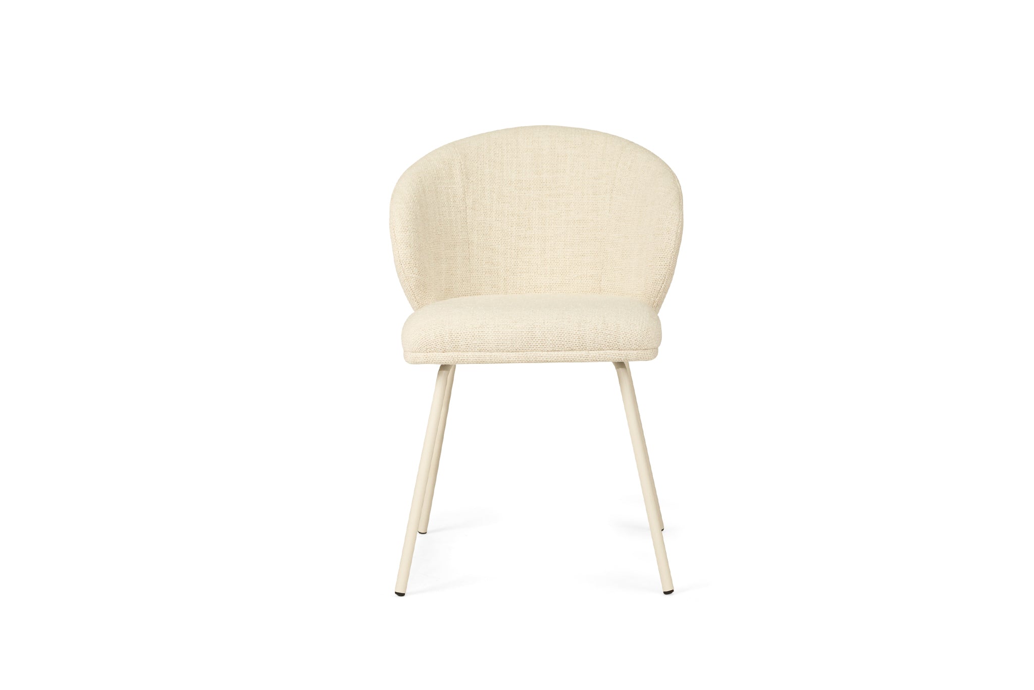 Anders Dining Chair - Natural with White Legs
