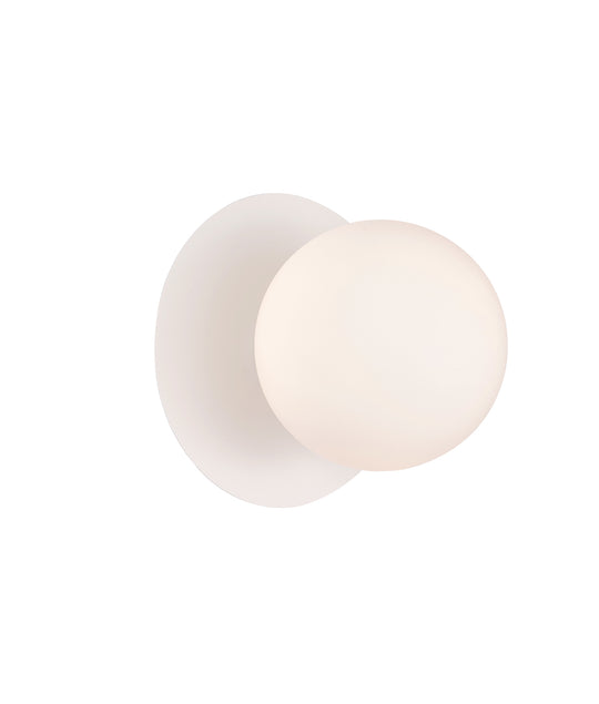 Wall Int S/M G9 Round Opal Diffuser W/ Round White Base