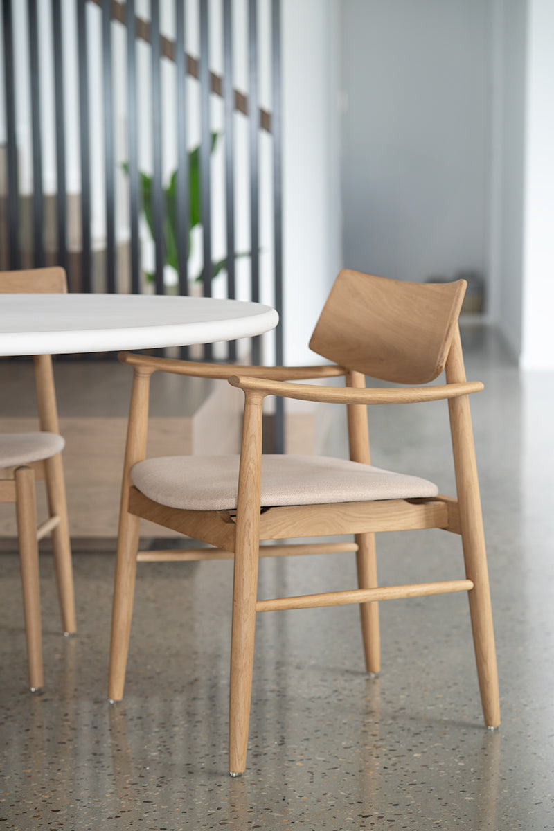 Harlow Armchair - Linen Seat - Natural