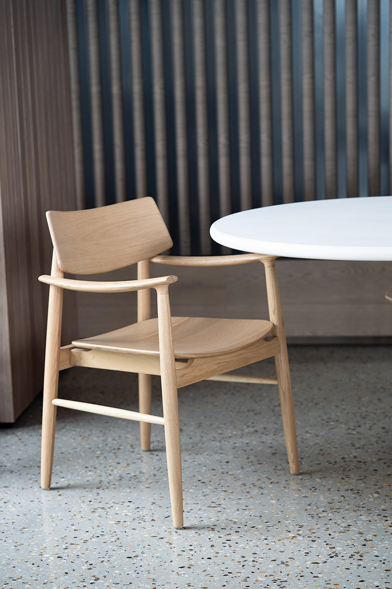 Harlow Armchair - Timber Seat - Natural
