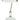 Table Bankers Lamp ES Matt White Metal Cylindrical Shade W/Ant Brass Highlight Adjustable Head