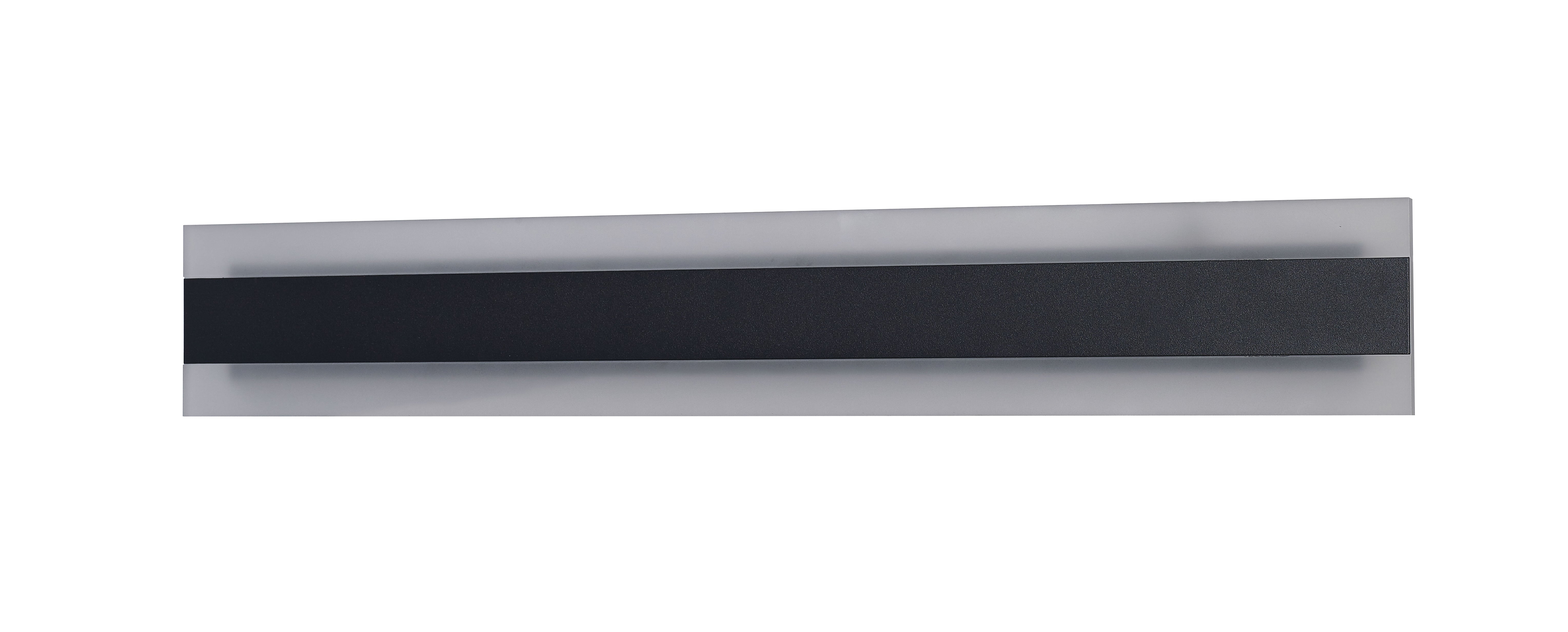 Wall S/M 18W Rect L570mm LED Tri 380 Lm IP65 Black W/Fr Diffuser 2Yr