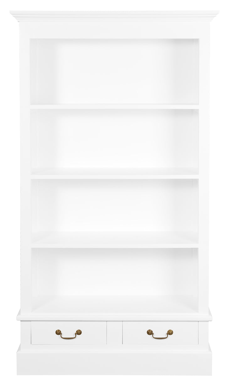 Tasmania 2 Drawer Bookcase - White