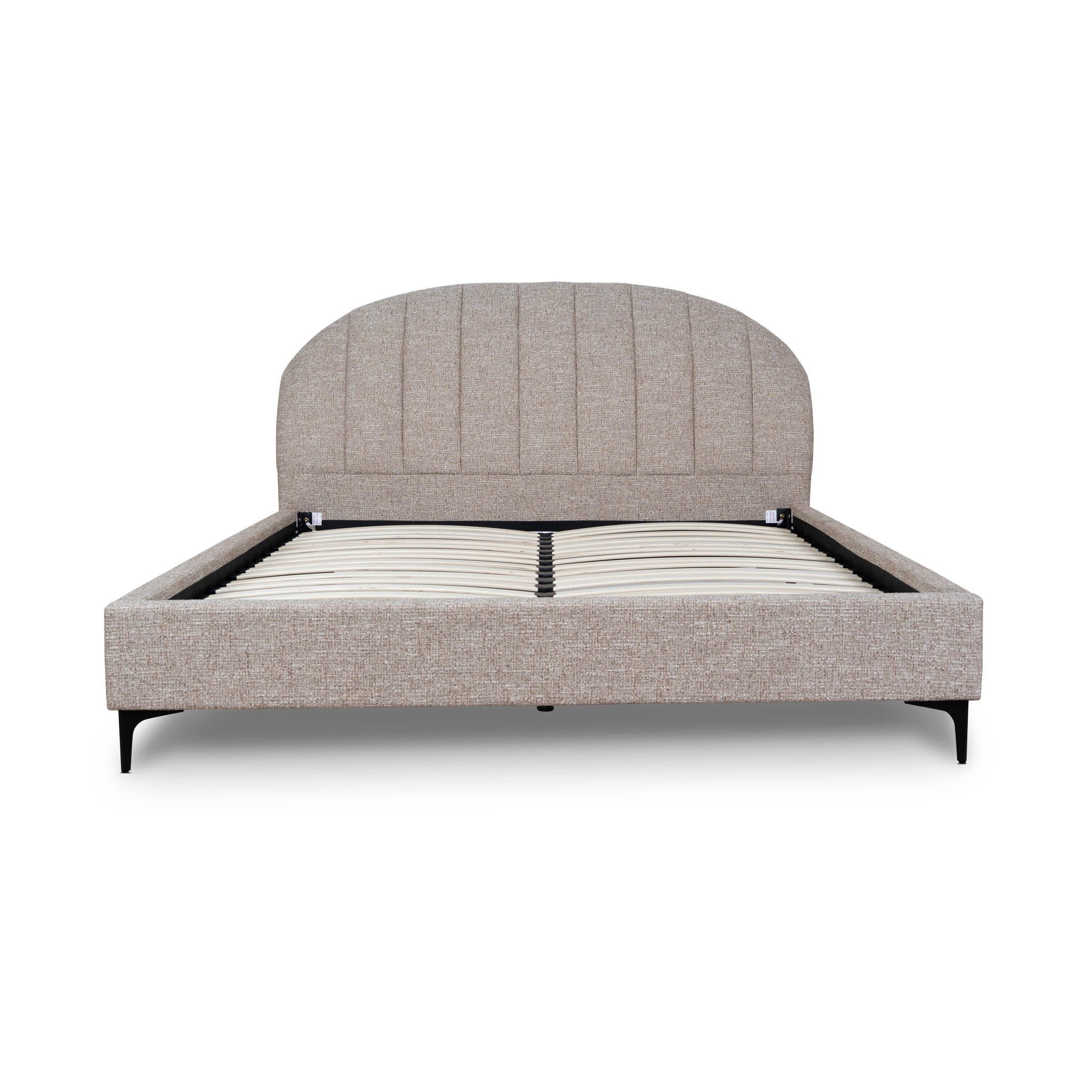 Olin Fabric Queen Bed Frame - Stonish Beige