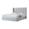 Betsy Fabric King Bed Frame - Pearl Grey with Storage