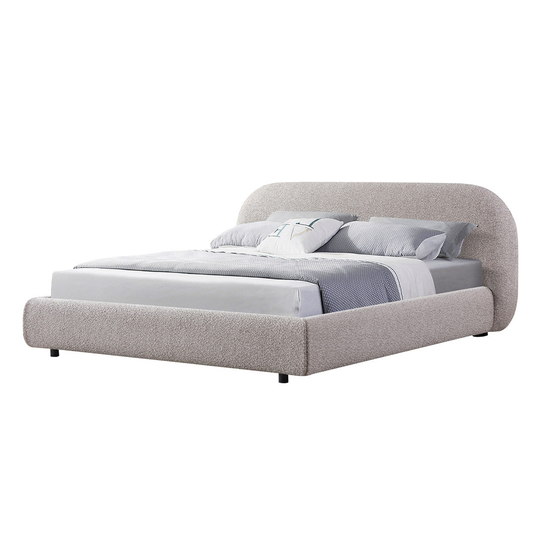 Cedar Queen Bed Frame - Olive Brown Boucle