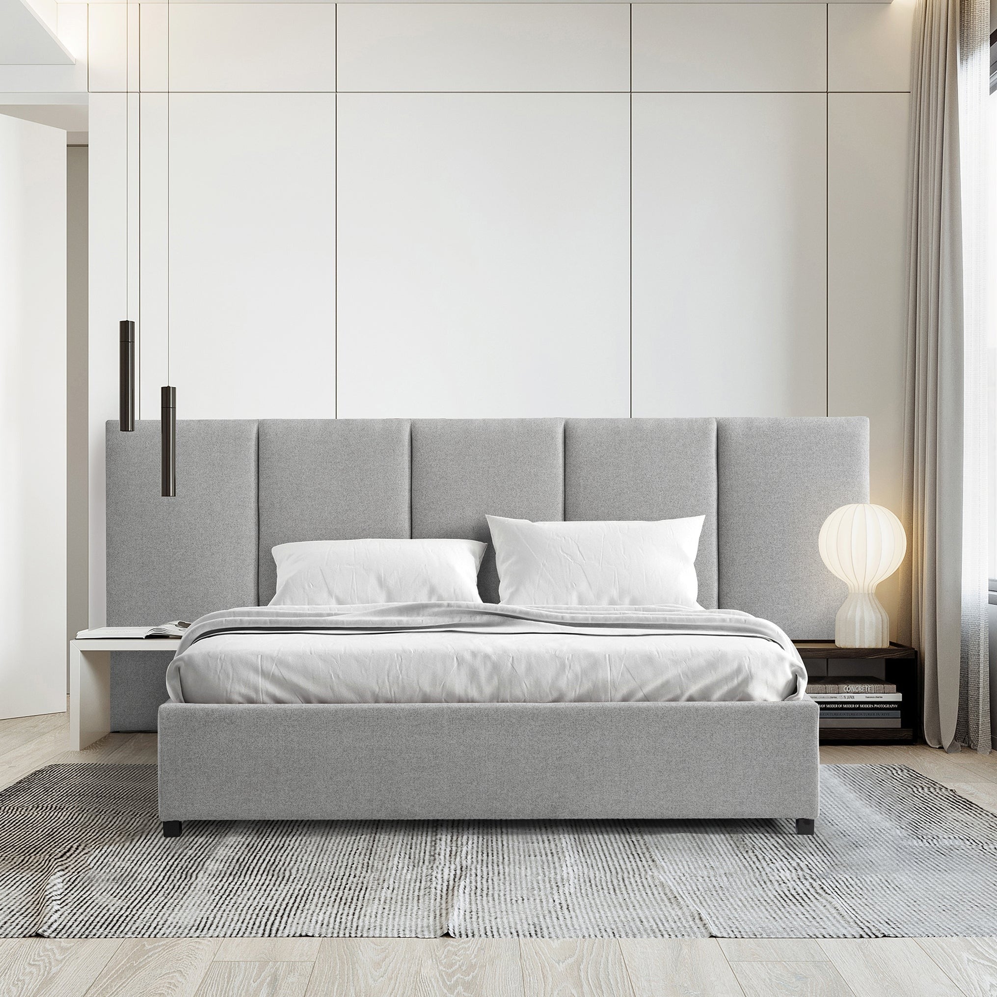 Amado King Sized Bed Frame - Spec Grey