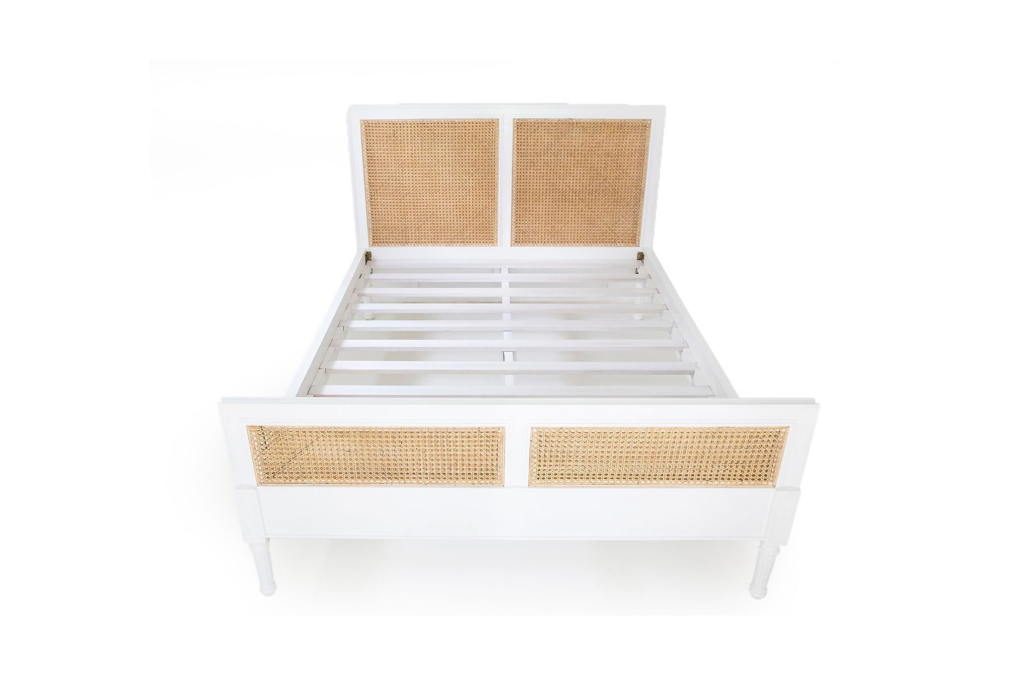 Hamilton Cane King Bed - White