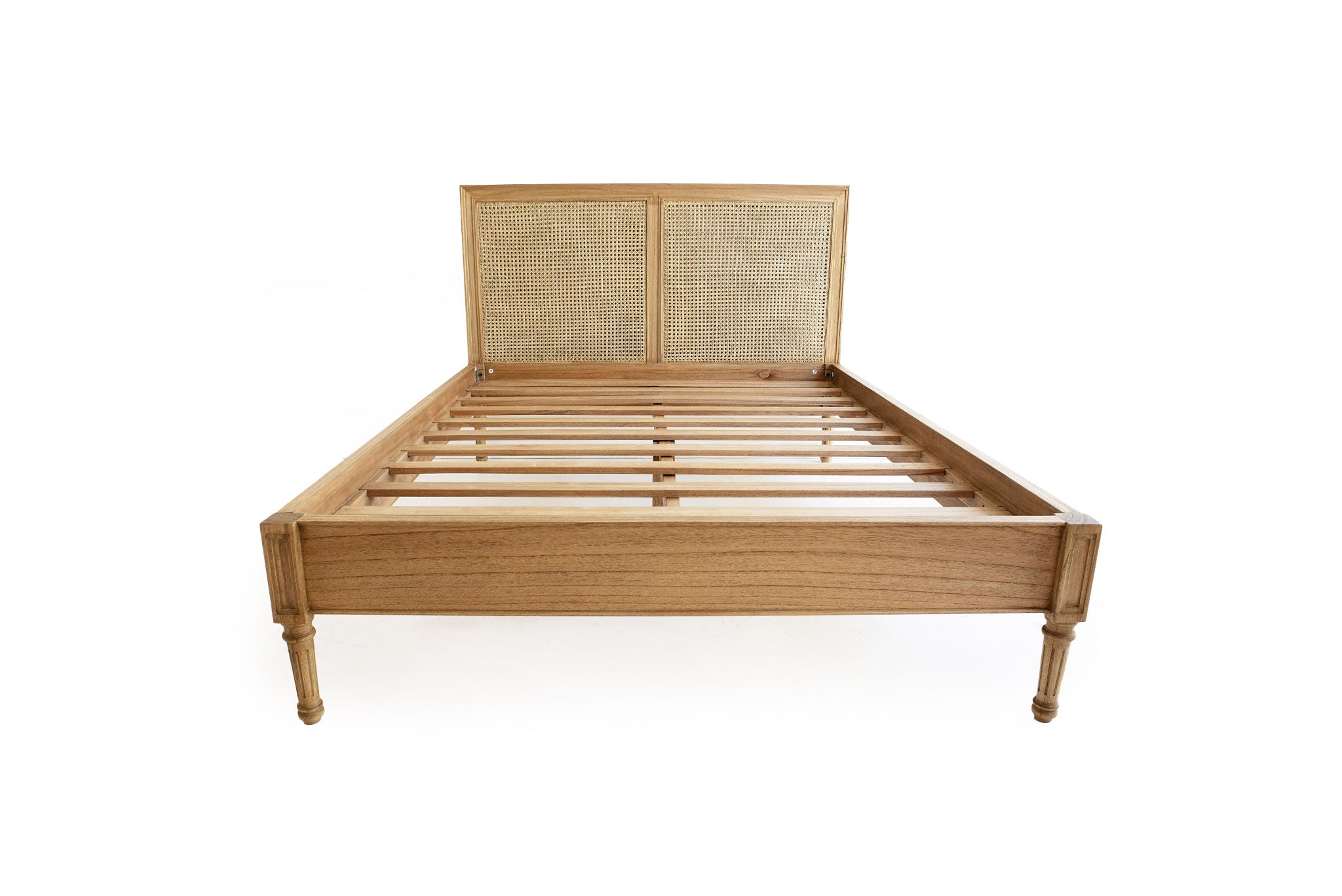 Hamilton Cane King Bed - Weathered Oak - No End