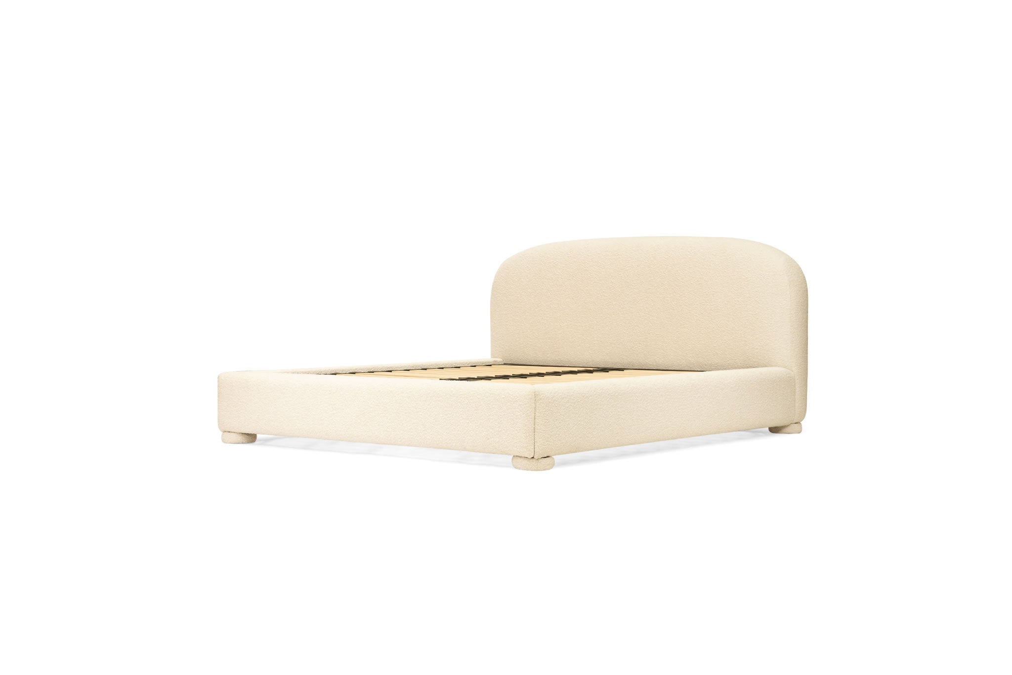 Milo King Bed - Boucle Ivory