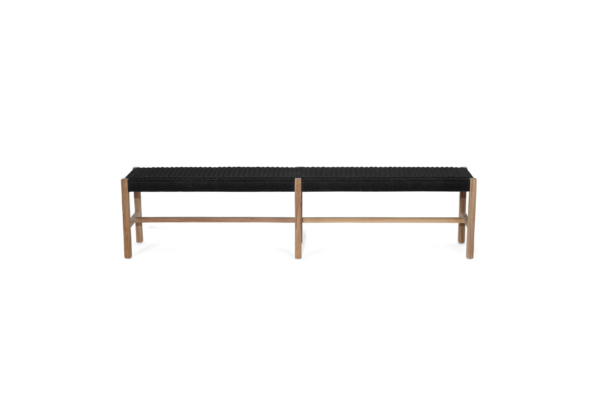 Sabai Woven Bench Close Weave  200cm - Black