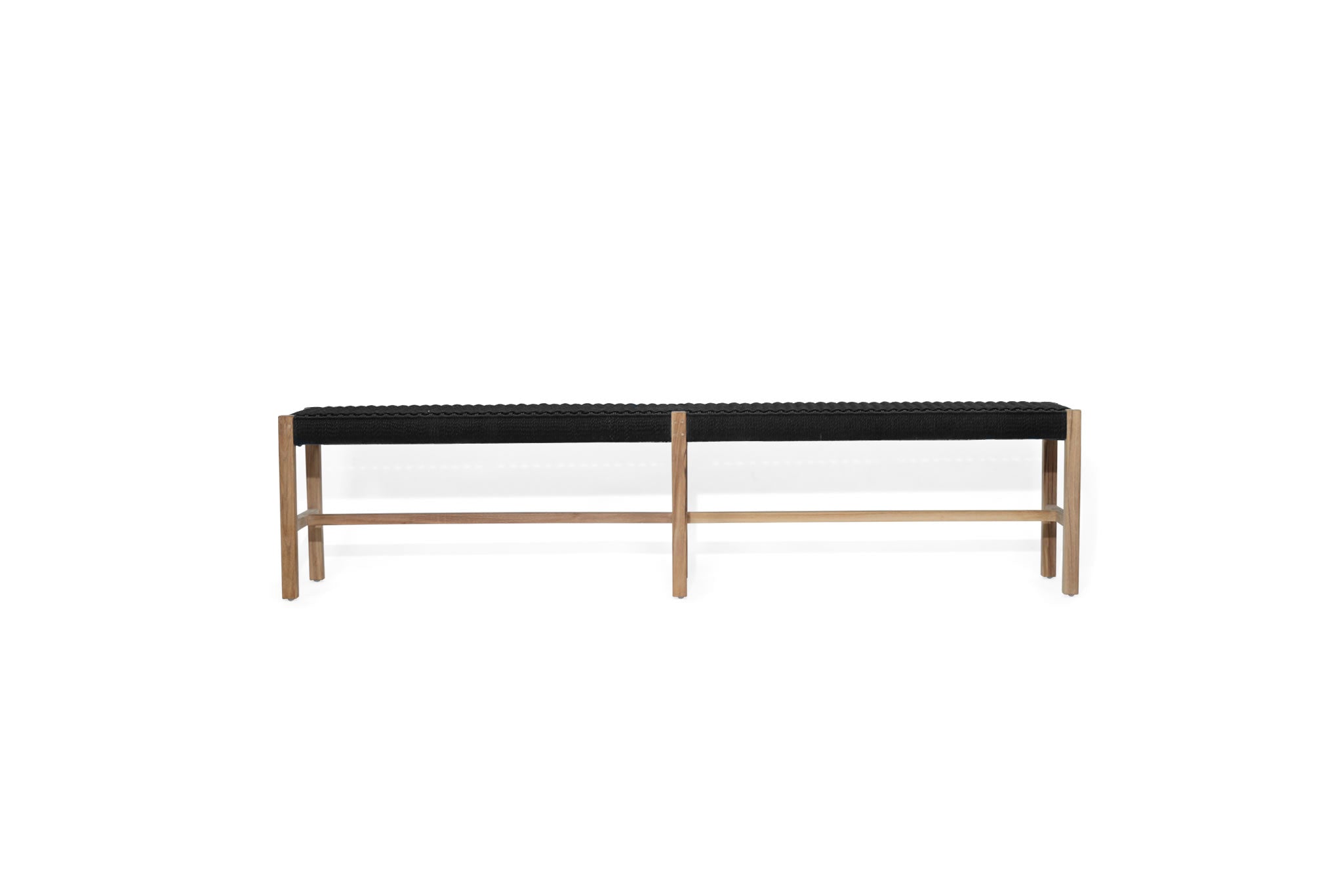 Sabai Woven Bench Close Weave  200cm - Black