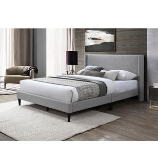 Capri Double Bed - Dark Grey Fabric