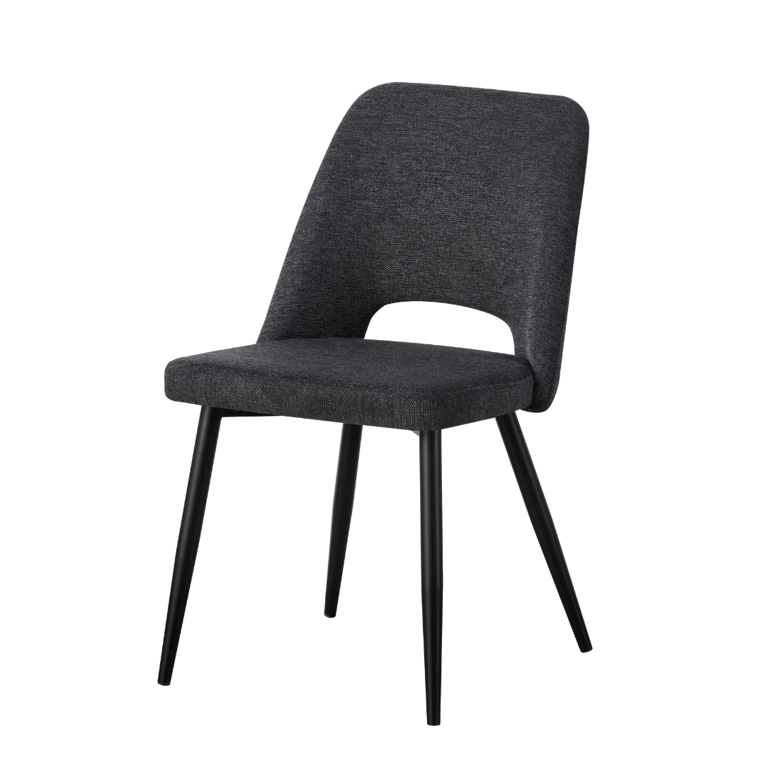 Zad Dining Chair - Charcoal Fabric (Set of 4)