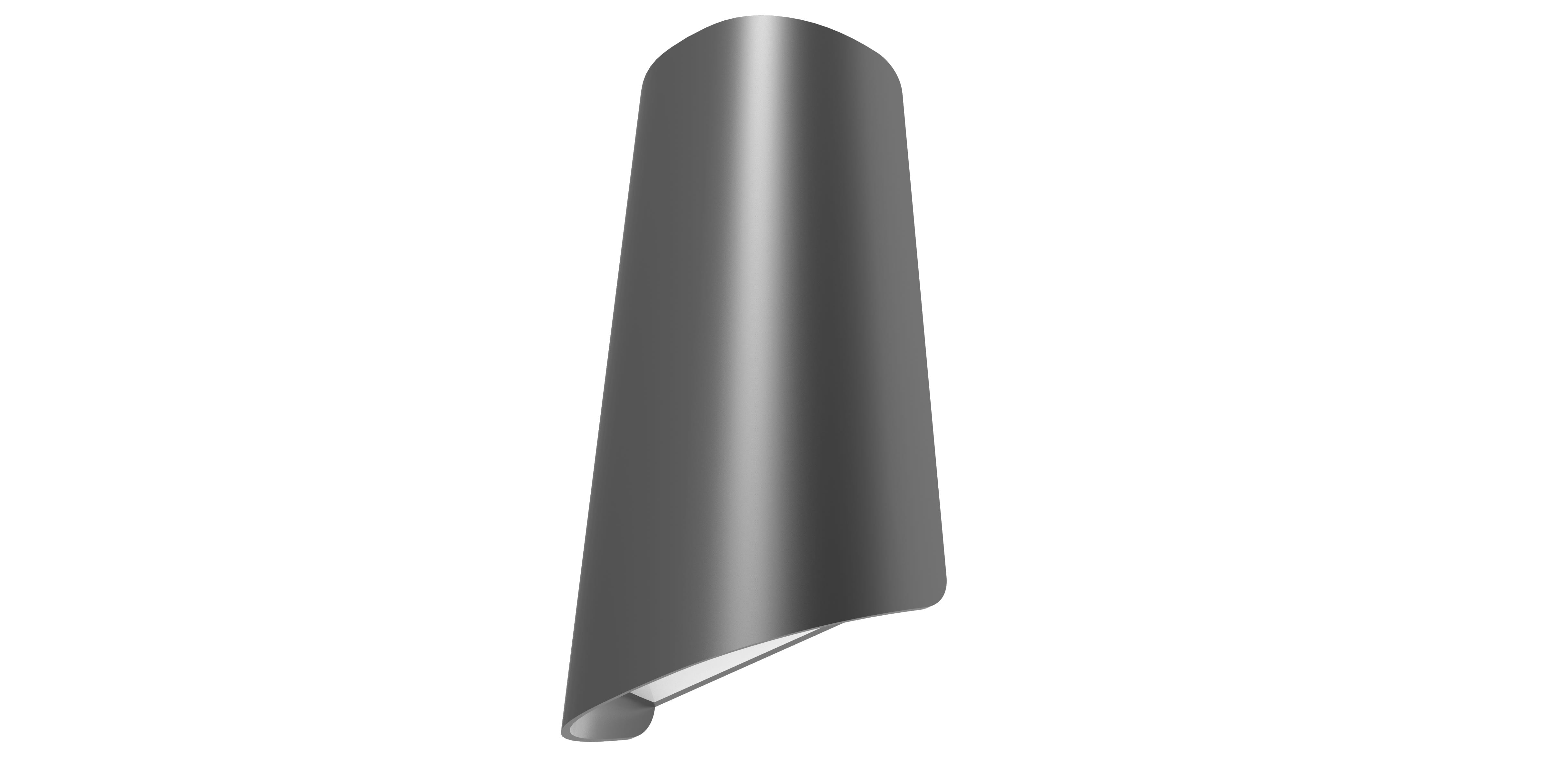 Wall S/M Up/Dn 11W LED Tri 378Lm IP65 Cone Dark Grey Clear Diffuser