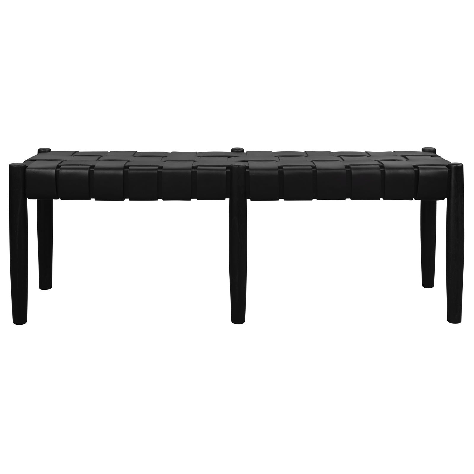 Elliot Leather Bench - Black