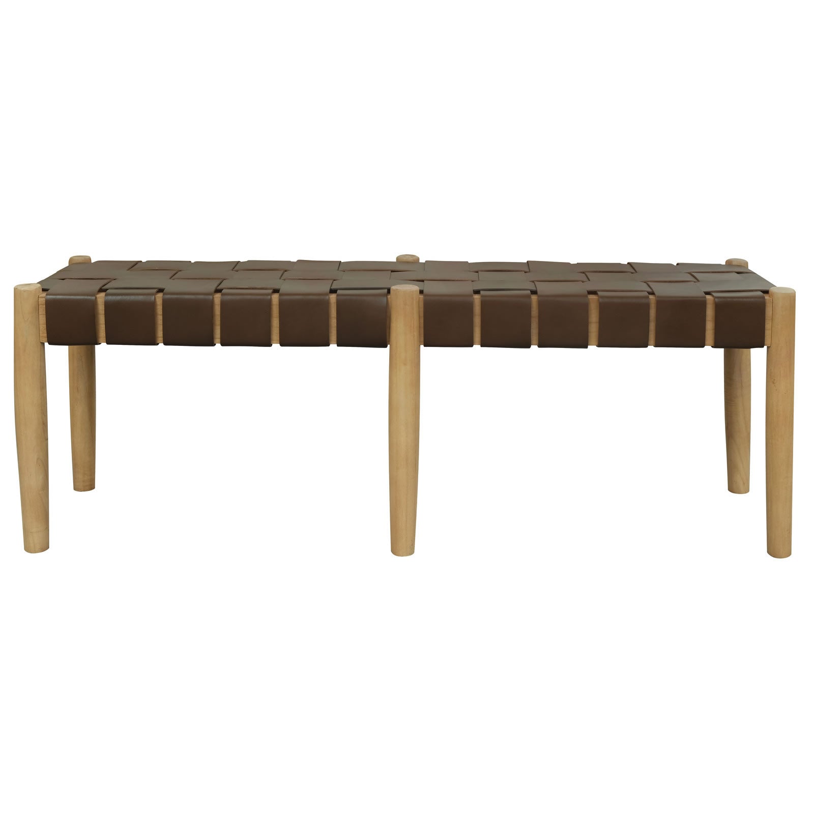 Elliot Leather Bench - Natural