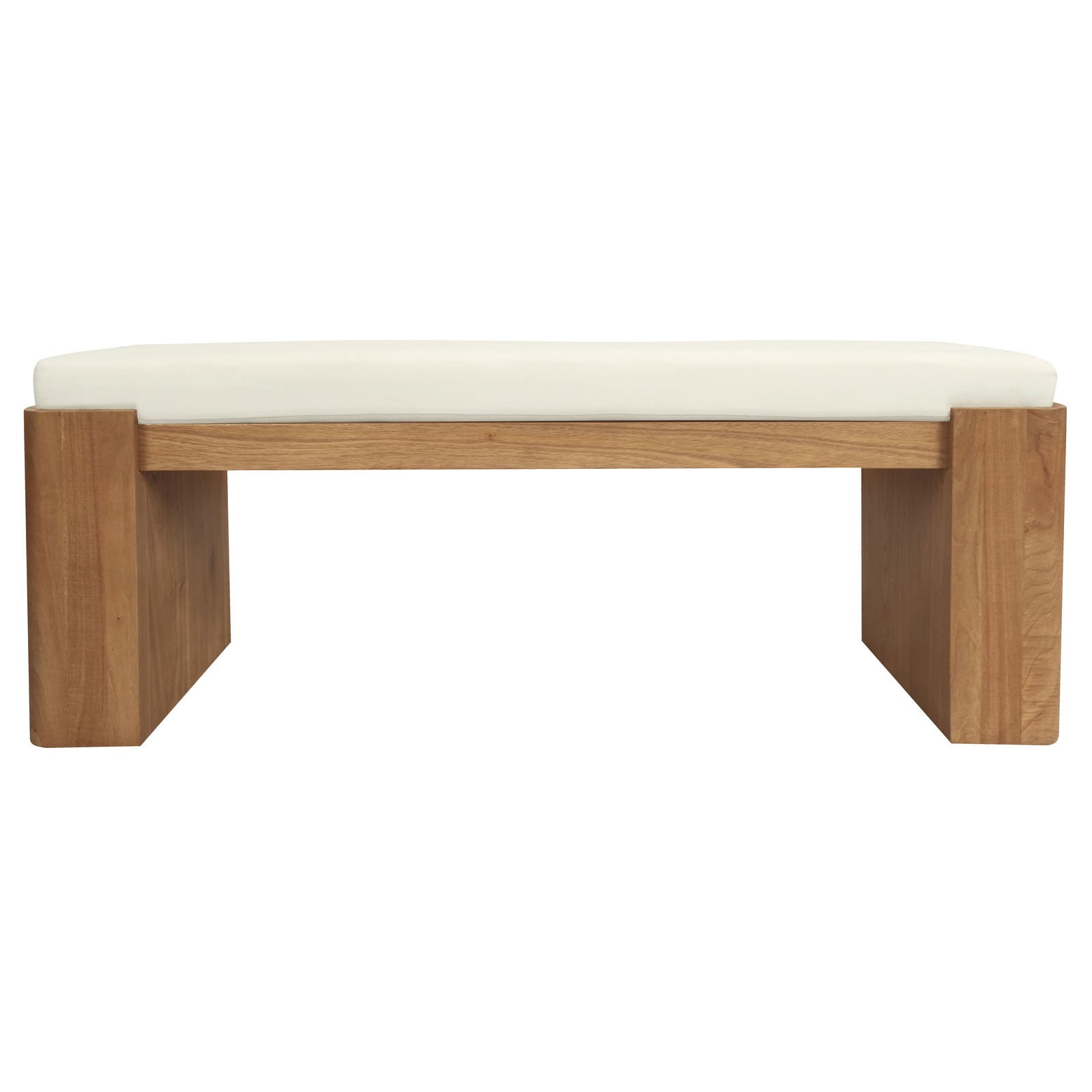 Adelle Solid Mindi Timber Bench - Small - Almond