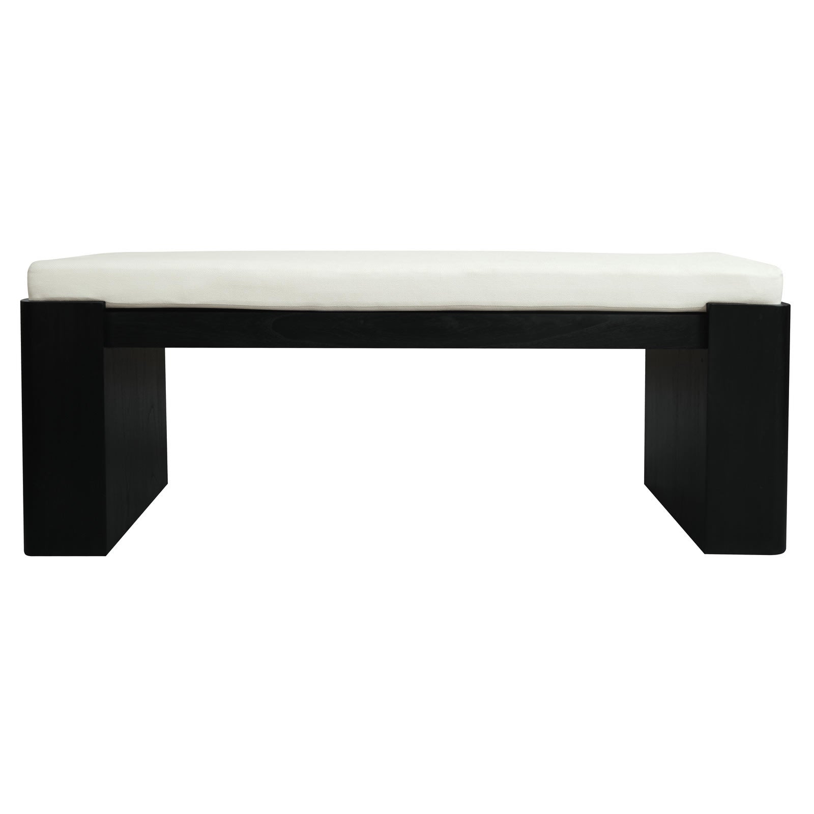 Adelle Solid Mindi Timber Bench - Small - Black