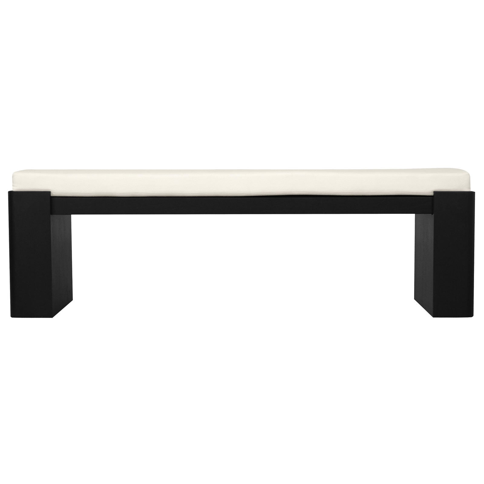 Adelle Solid Mindi Timber Bench - Large - Black