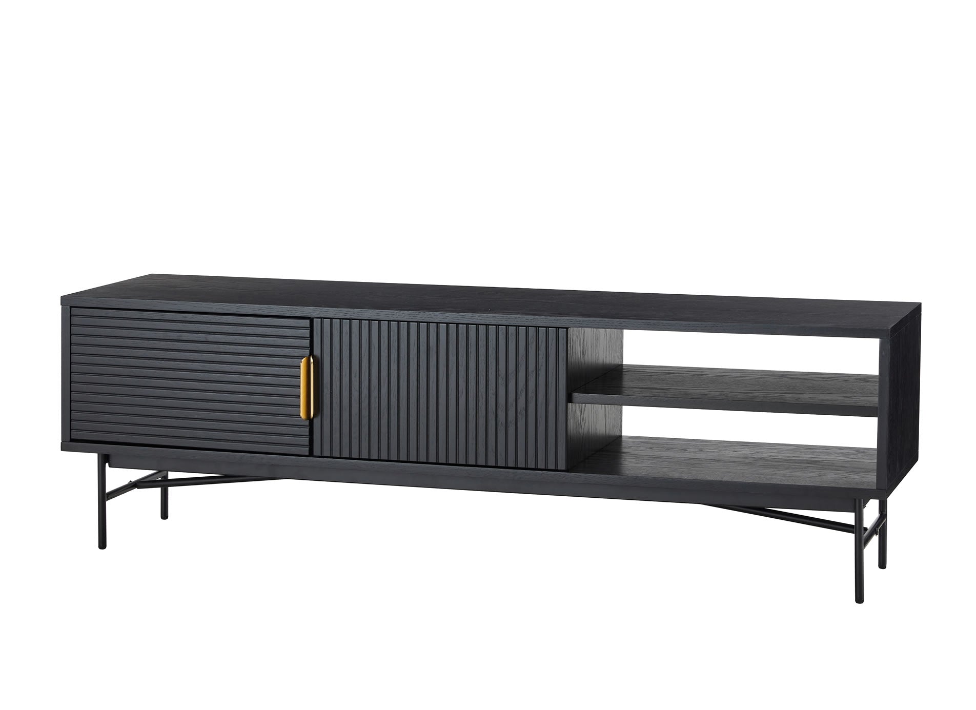 Astoria 2 Entertainment Unit - Black Oak Veneer