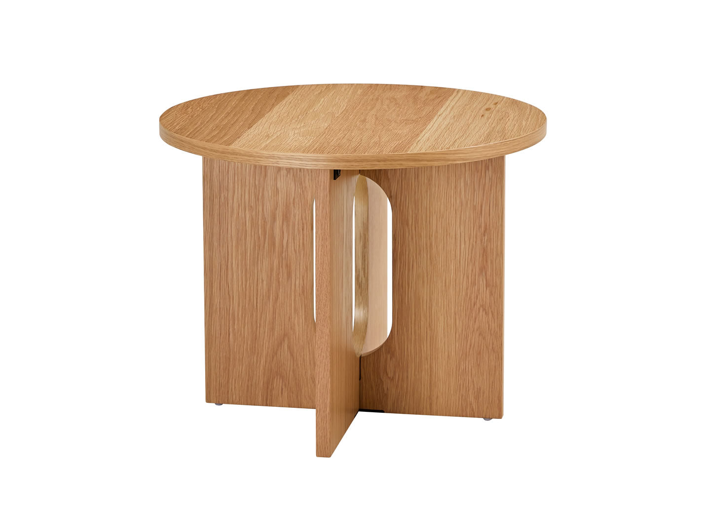 Soho Round Side Table - Oak Veneer