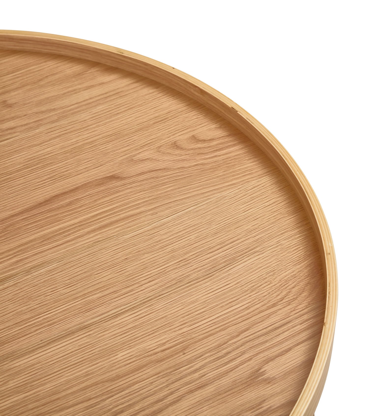 Gibson Coffee Table w Shelf - Round Oak Veneer