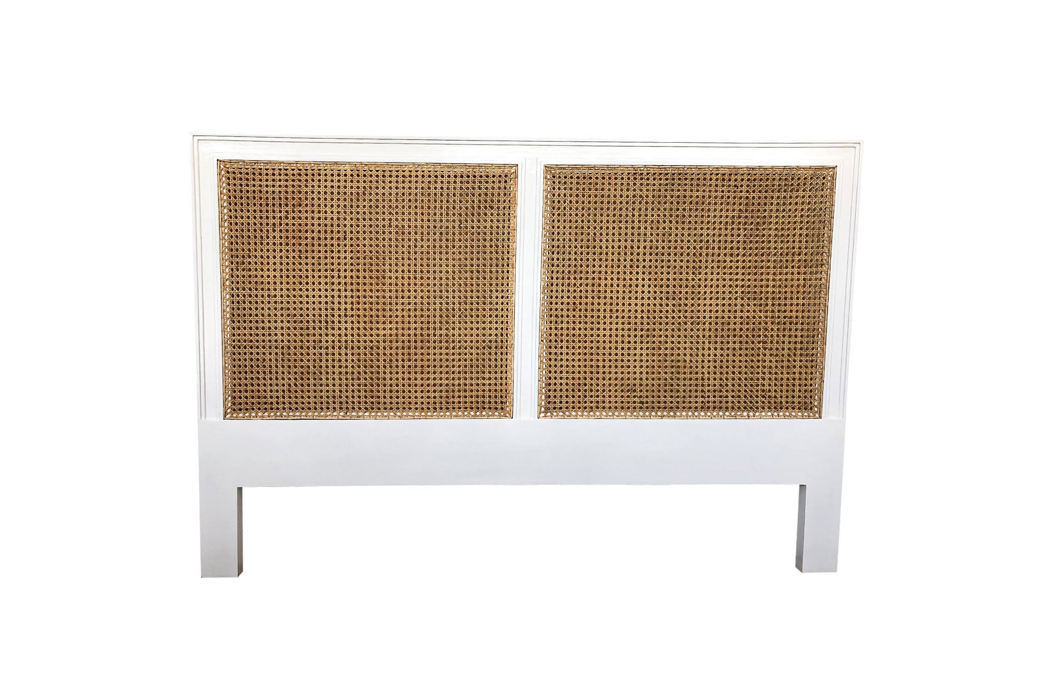 Hamilton Cane King Bedhead - White