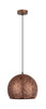 Pendant ES 72W Coffee Embossed Dome W/Coffee Interior OD 300mm