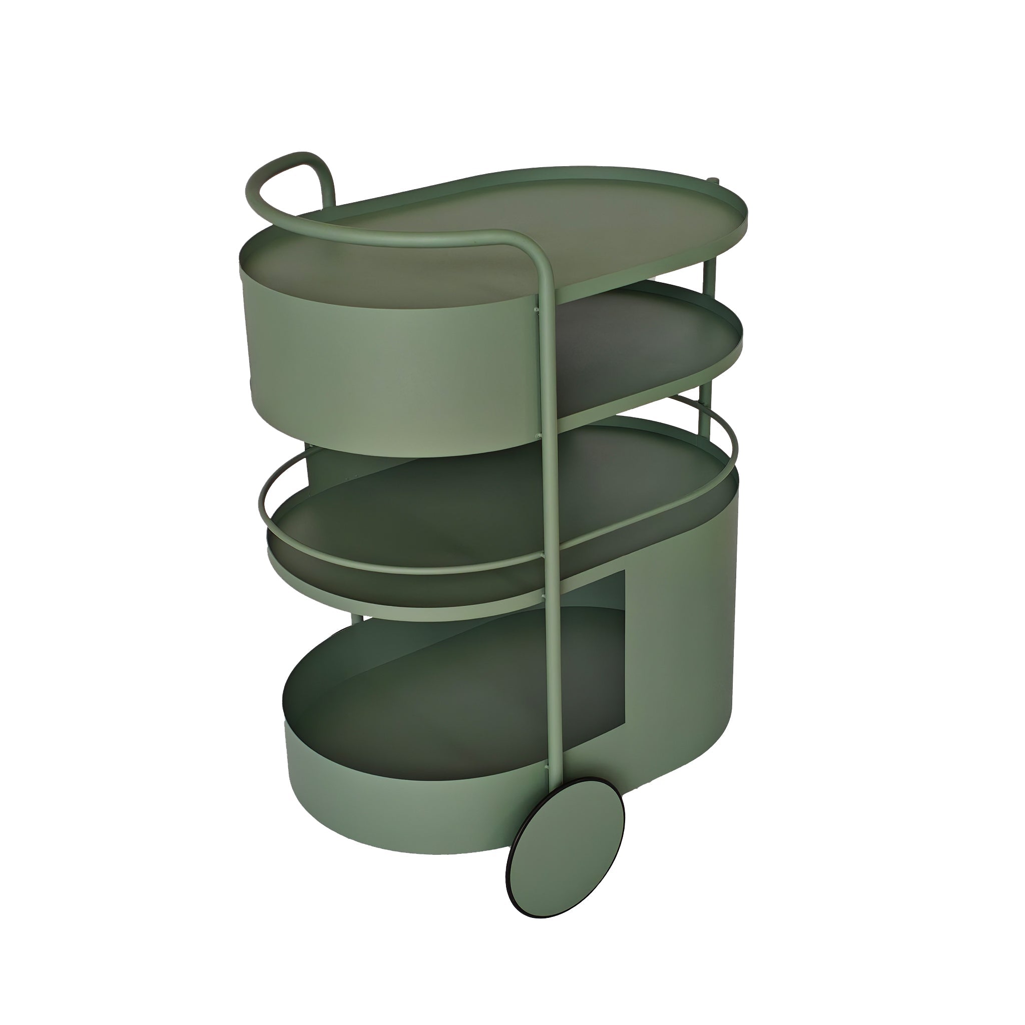 Elvano 63cm Bar Cart - Sage Green