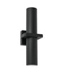 Pillar Up/Dn GU10 X 2 Square Base IP65 Black OD 105mm X H 300mm