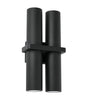 Pillar Up/Dn Double GU10 X 4 Rect Base IP65 Black OD 155mm X H 300mm