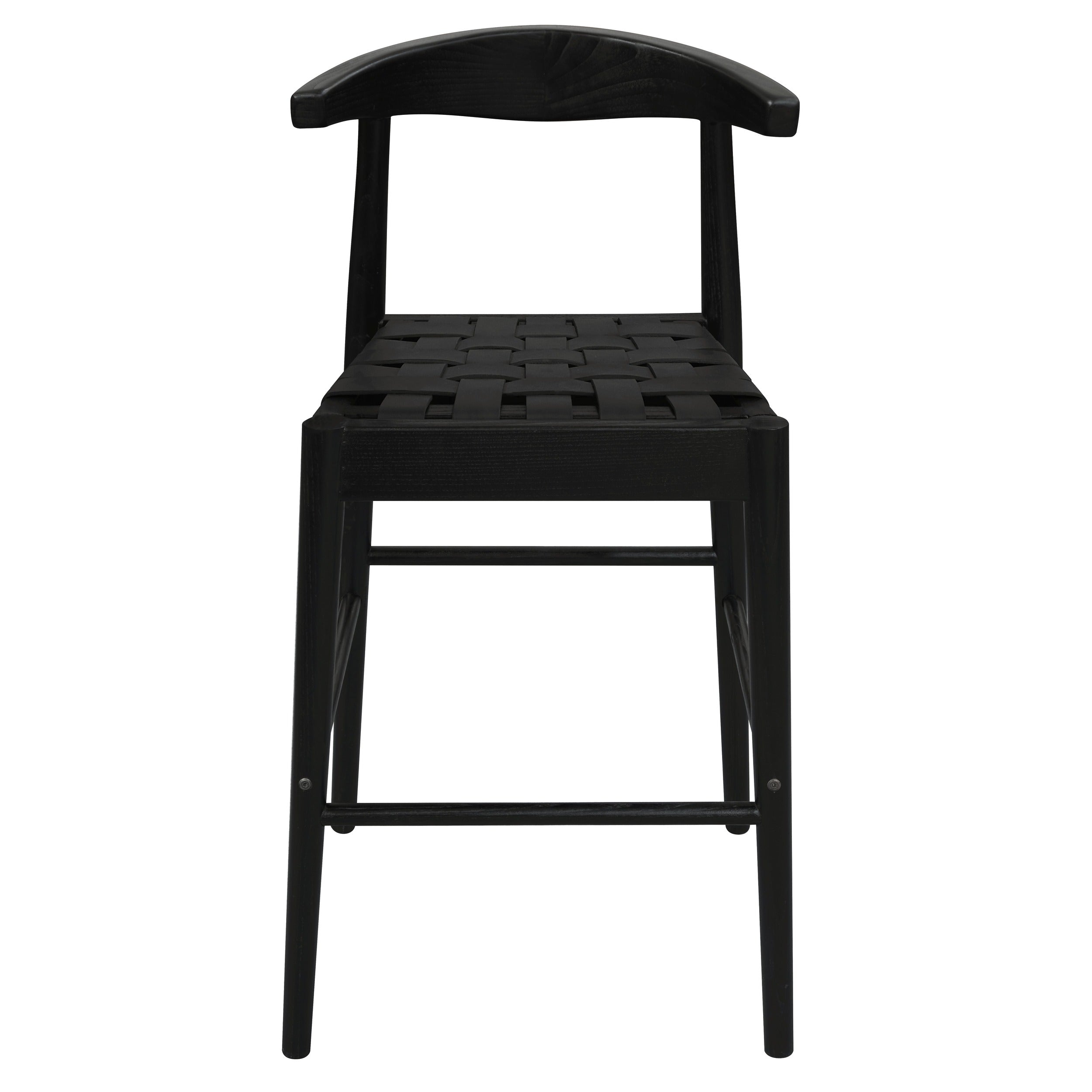 Elliot Leather Kitchen Counter Stool - Black