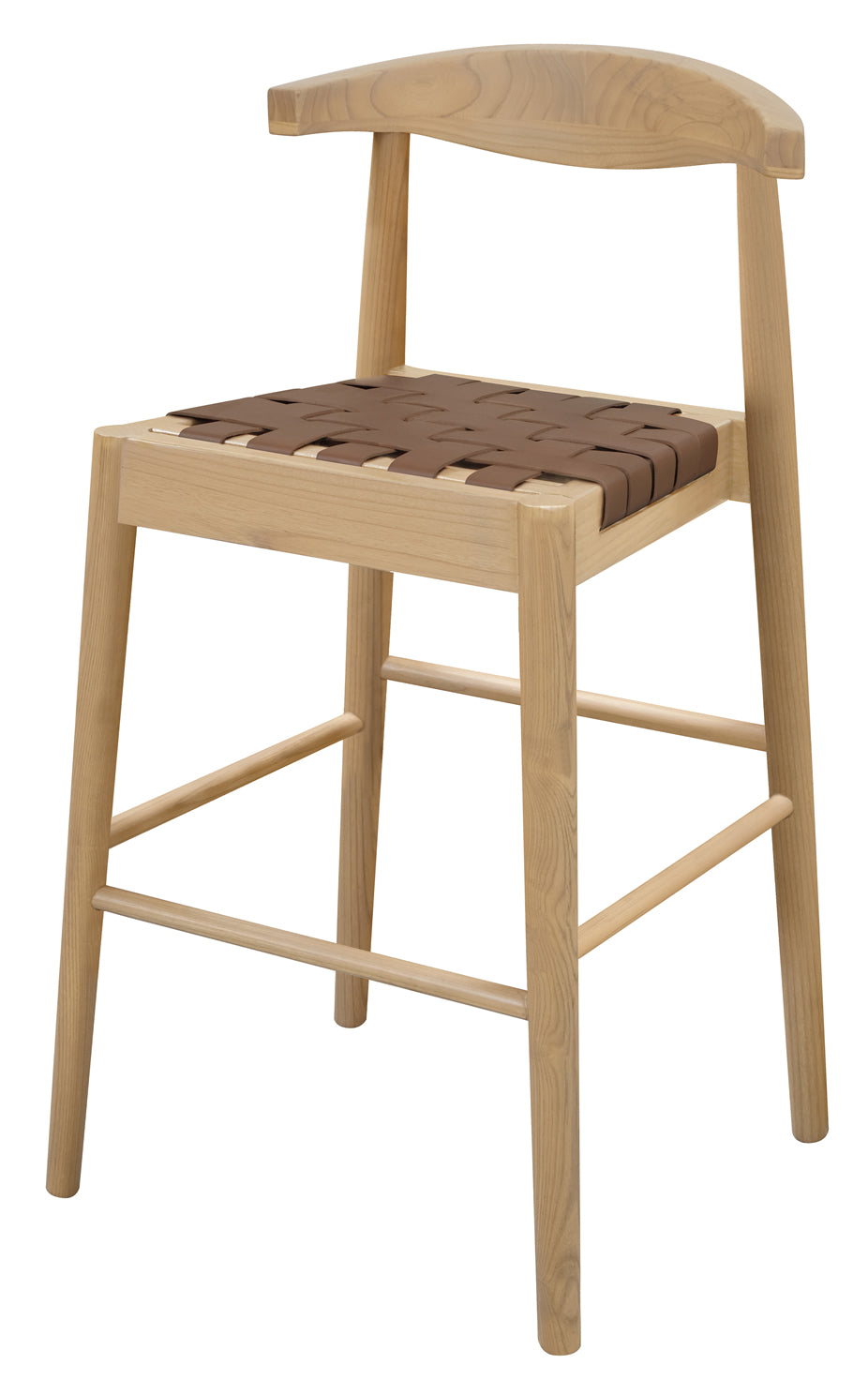 Elliot Leather Kitchen Counter Stool - Natural