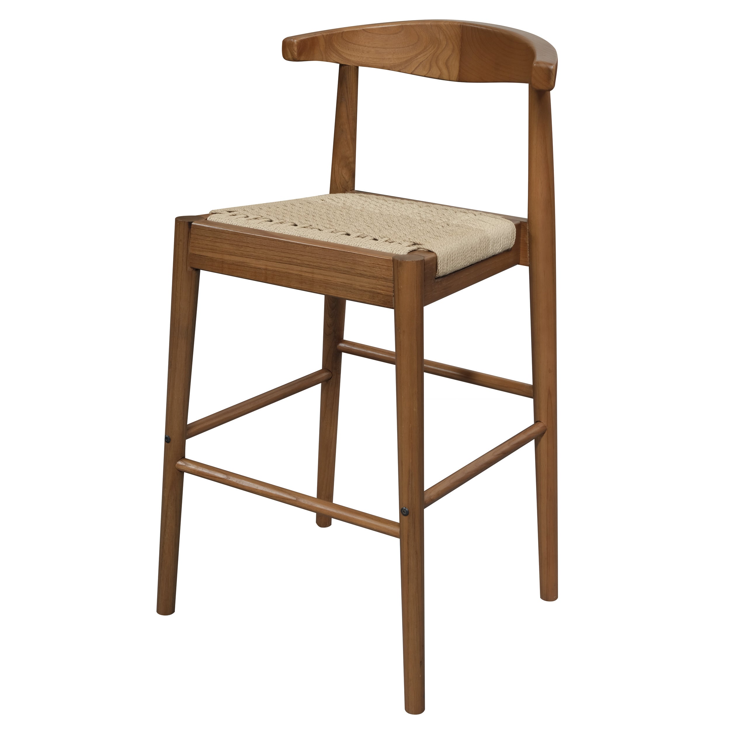 Arden Solid Oak Loom Kitchen Counter Stool - Almond