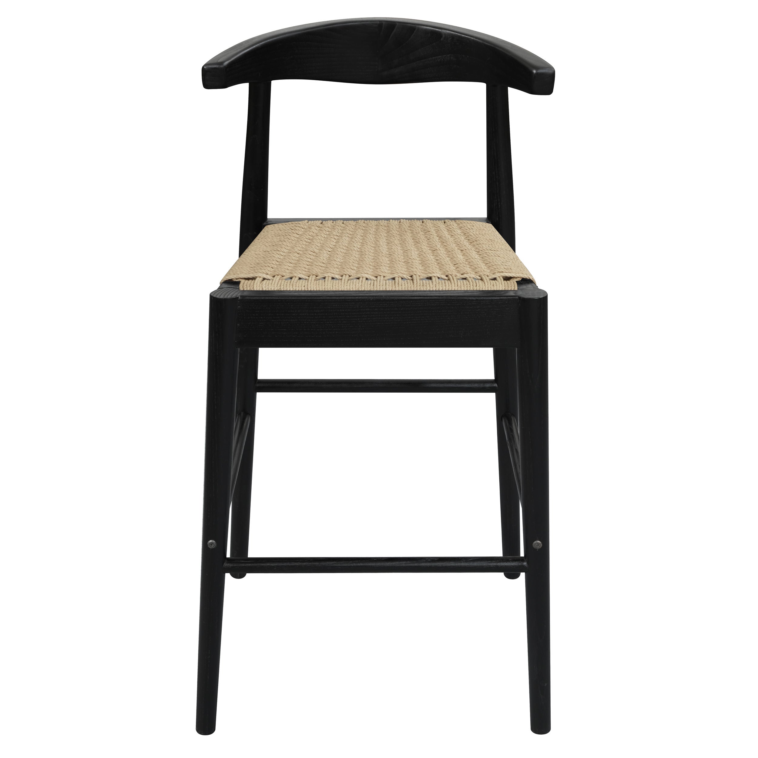 Arden Solid Oak Loom Kitchen Counter Stool - Black
